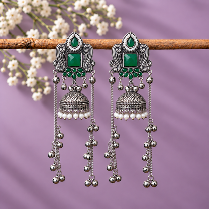 Emerald Pearl Jhumka