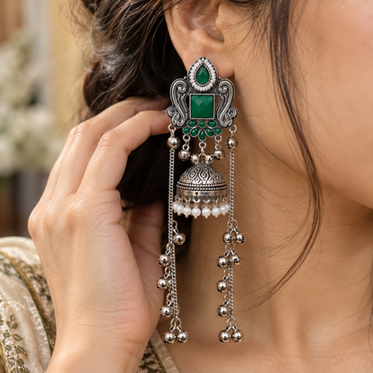 Emerald Pearl Jhumka