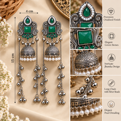 Emerald Pearl Jhumka