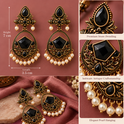 Mehndi Gold Noir Chandeliers