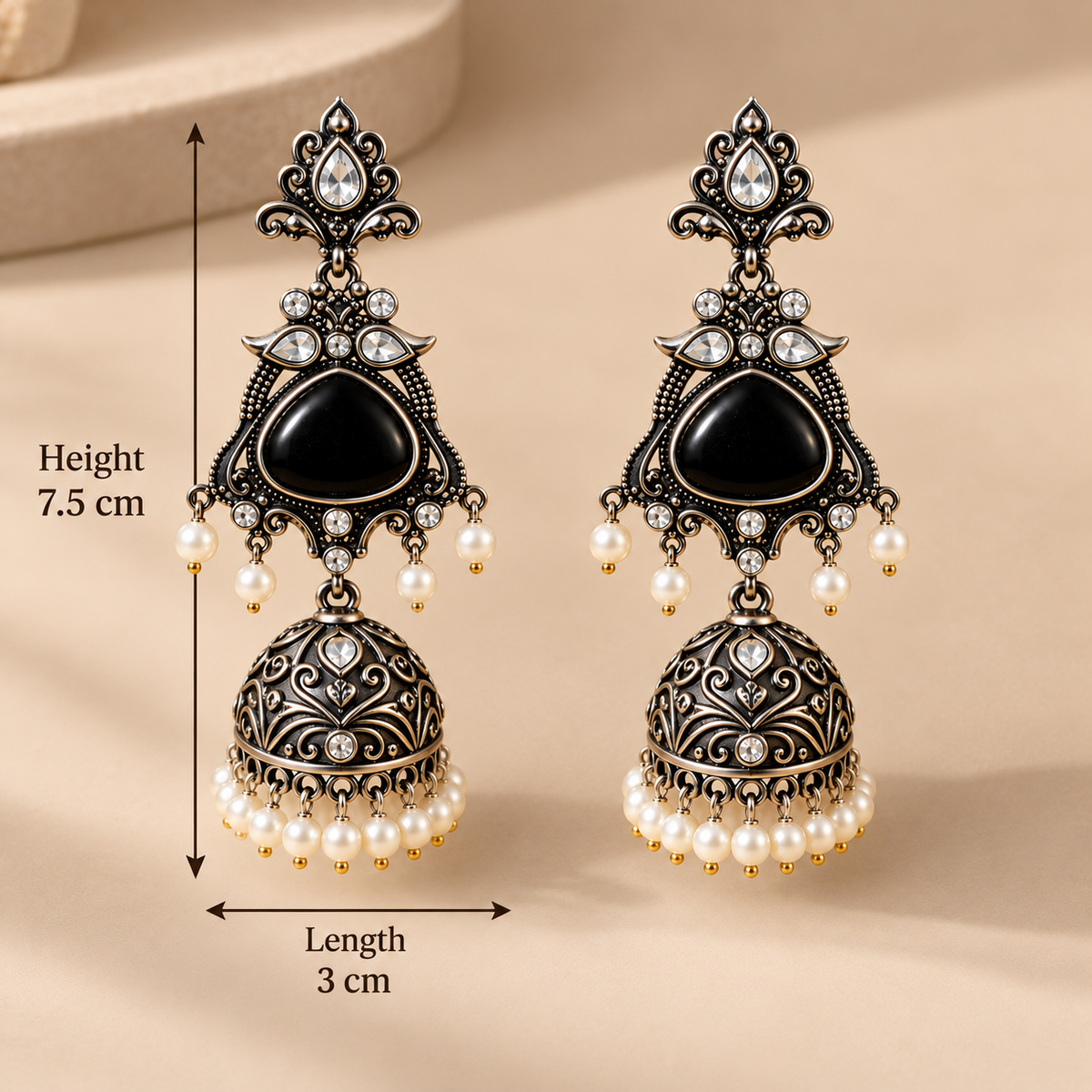 Noir Royale Jhumka