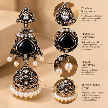 Noir Royale Jhumka