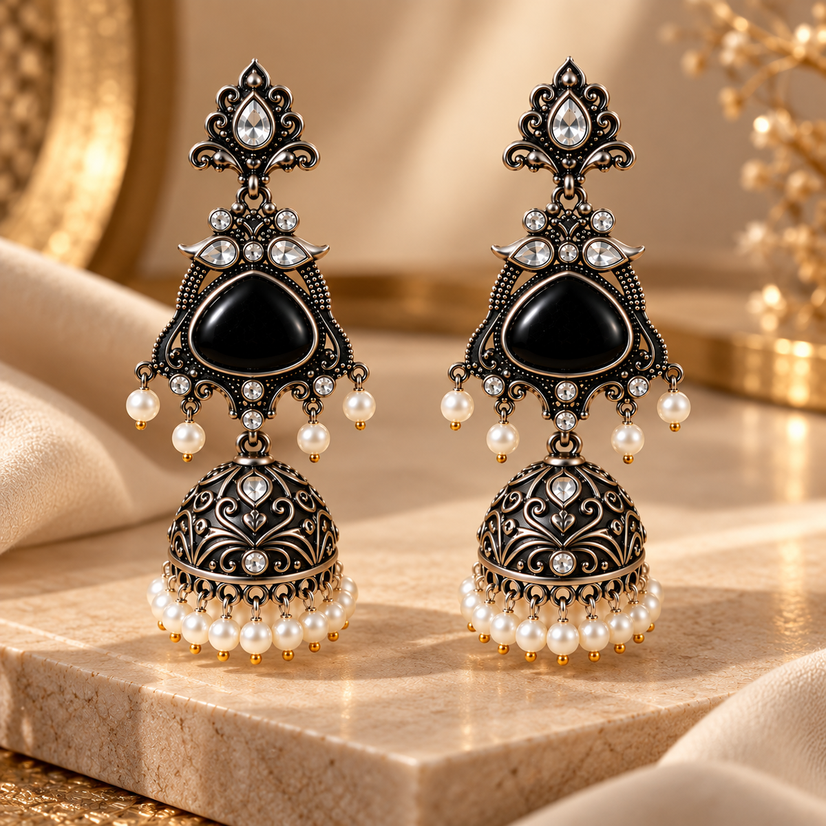 Noir Royale Jhumka