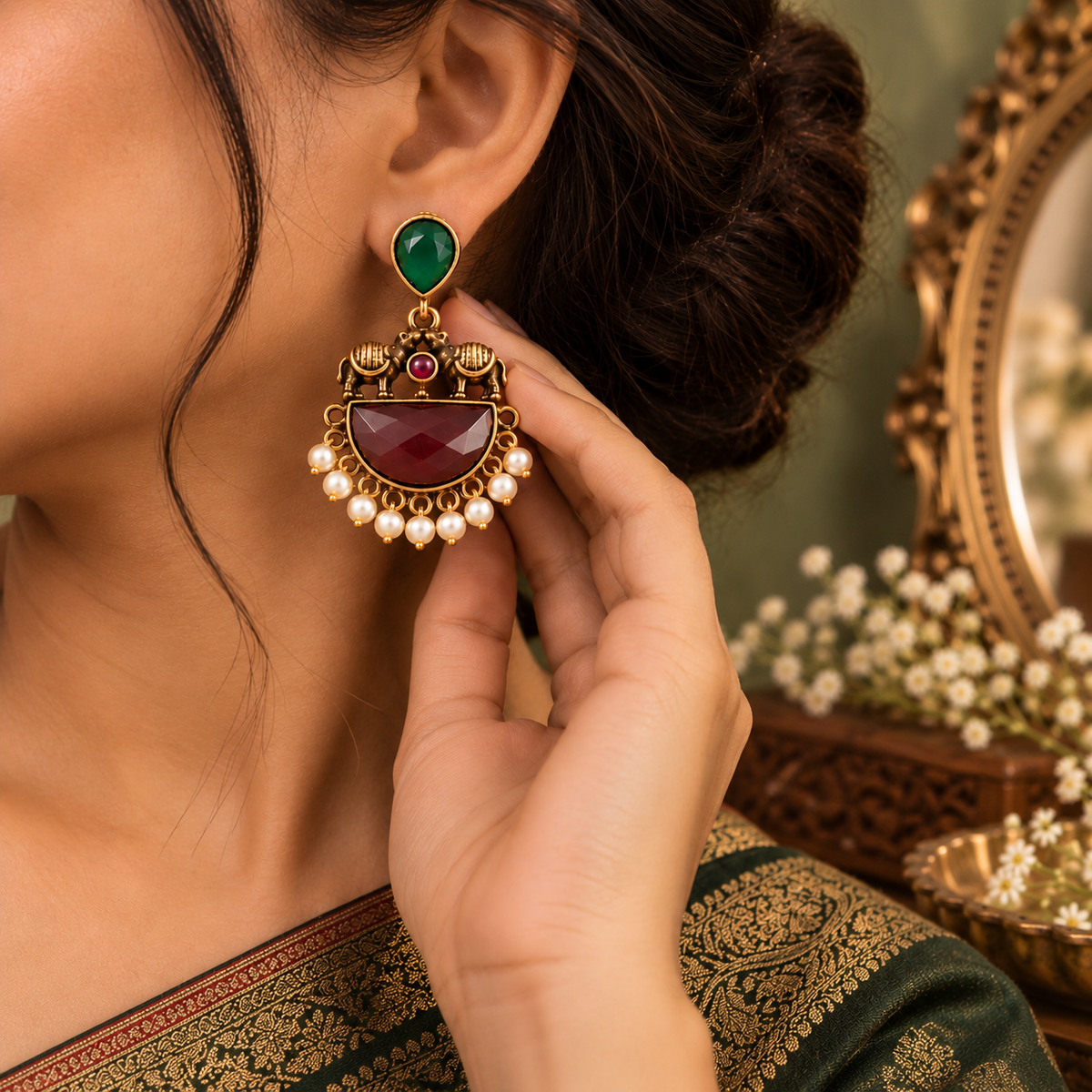 Emerald Heritage Earrings