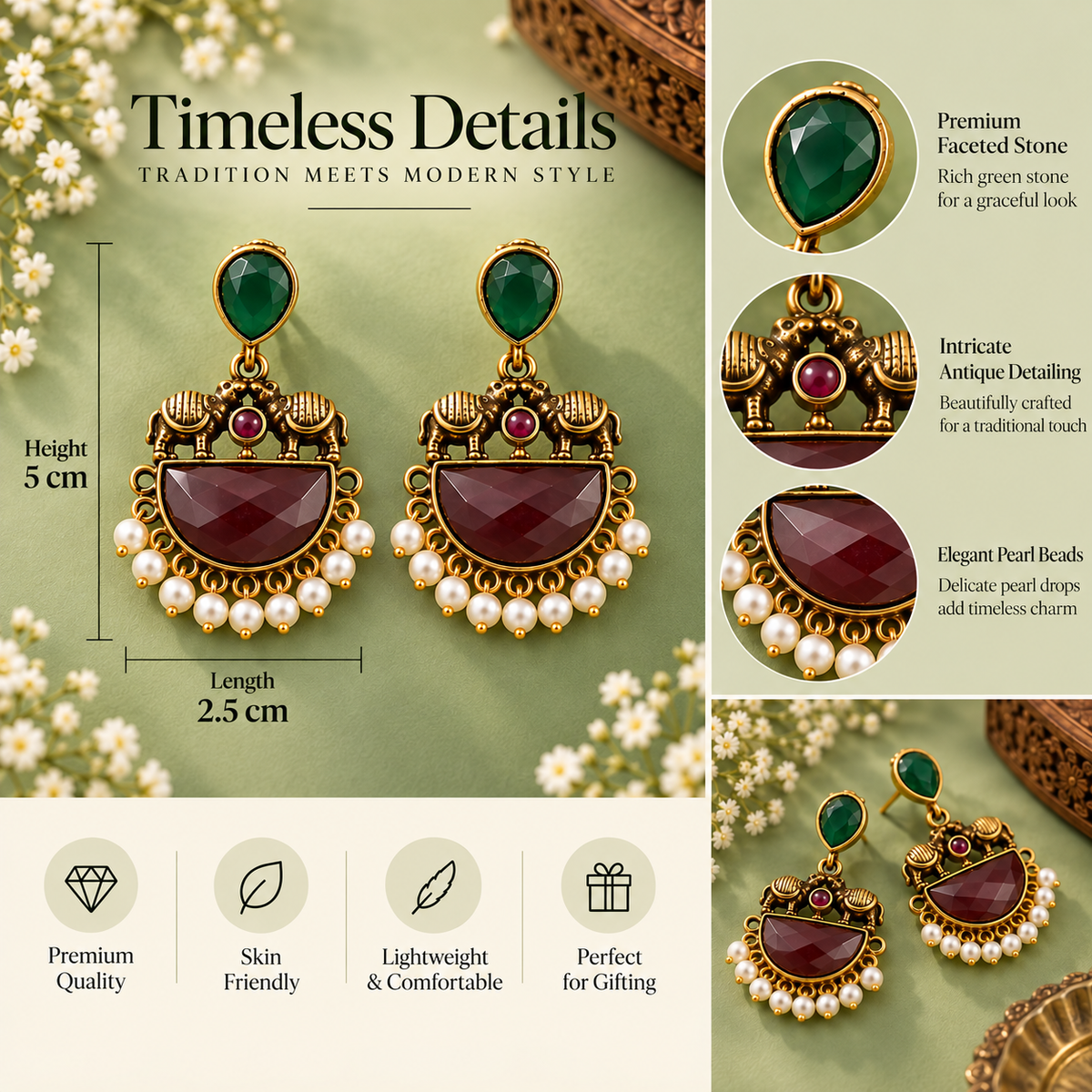 Emerald Heritage Earrings